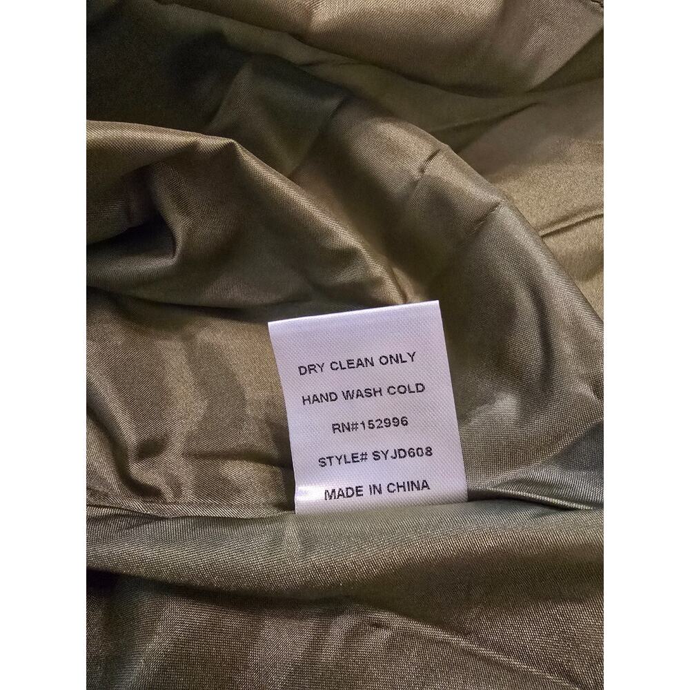 Tulip B Large Olive Green Floral Cotton Fit Flare Midi Dress NWT - Picture 8 of 8